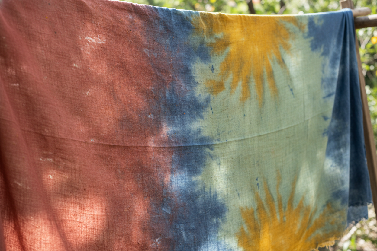 dry cloth page iamge for a natuiral dye clothstore